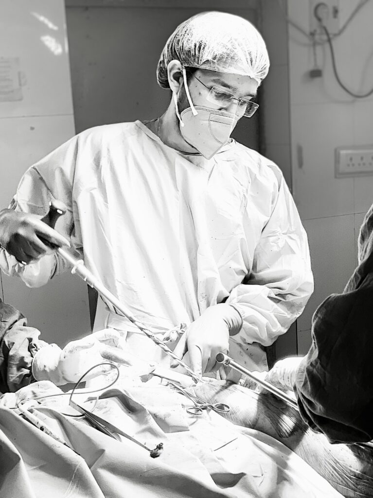 performing operation by Dr. DP Sharma